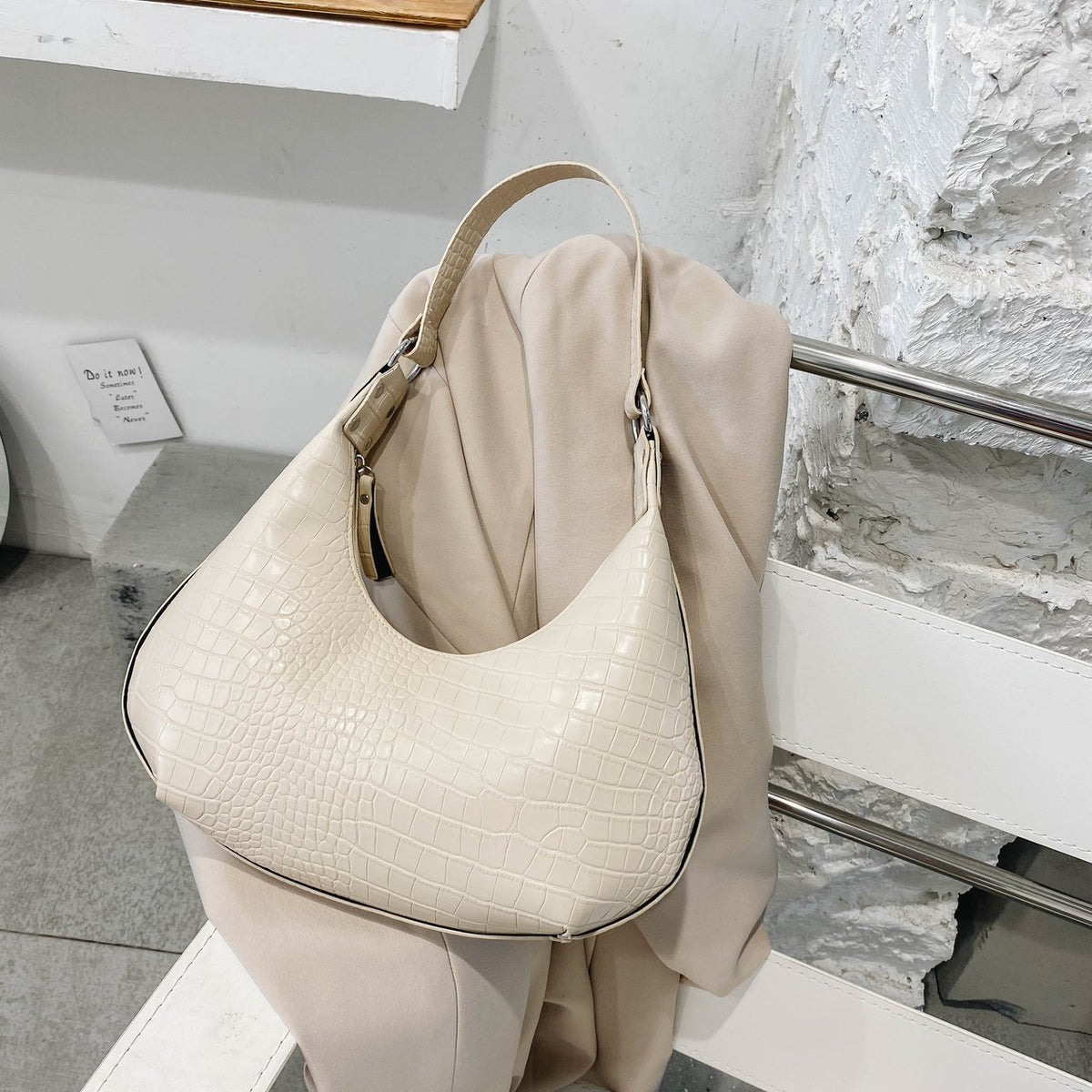 Scaled Crescent Mini Bag
