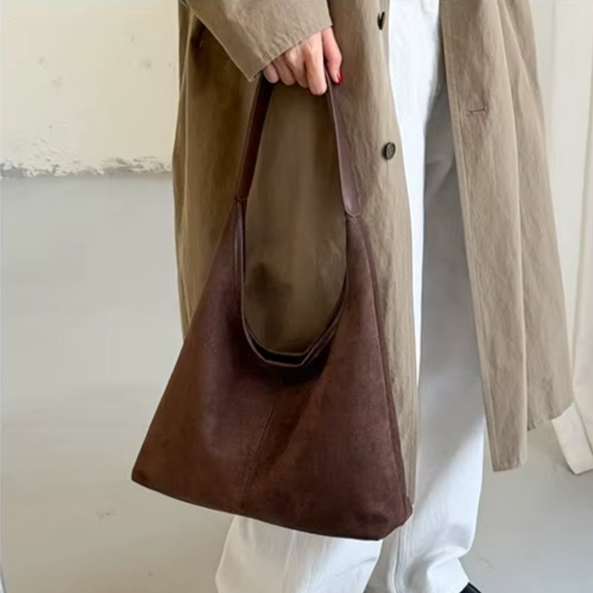 Suede Tote Bag